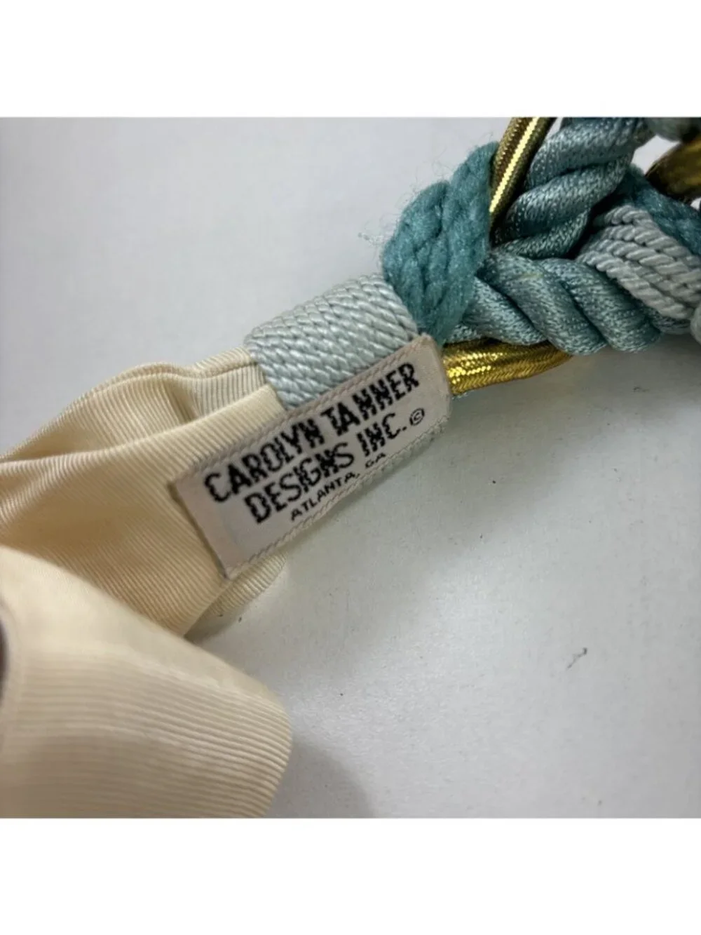 Vintage 80s Carolyn Tanner Braided Chunky Adjustable Art Belt size S-XL